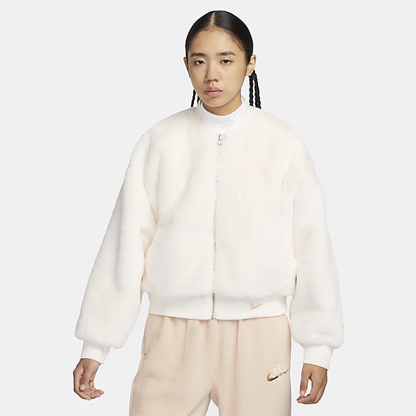 Nike sportswear women's sherpa bomber jacket discount